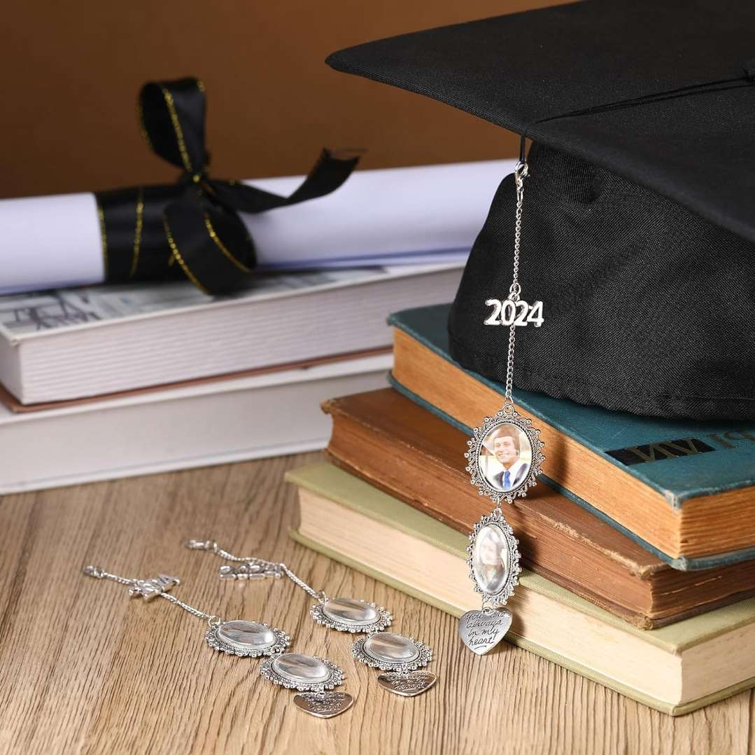 Memorial photo Charm Tassels