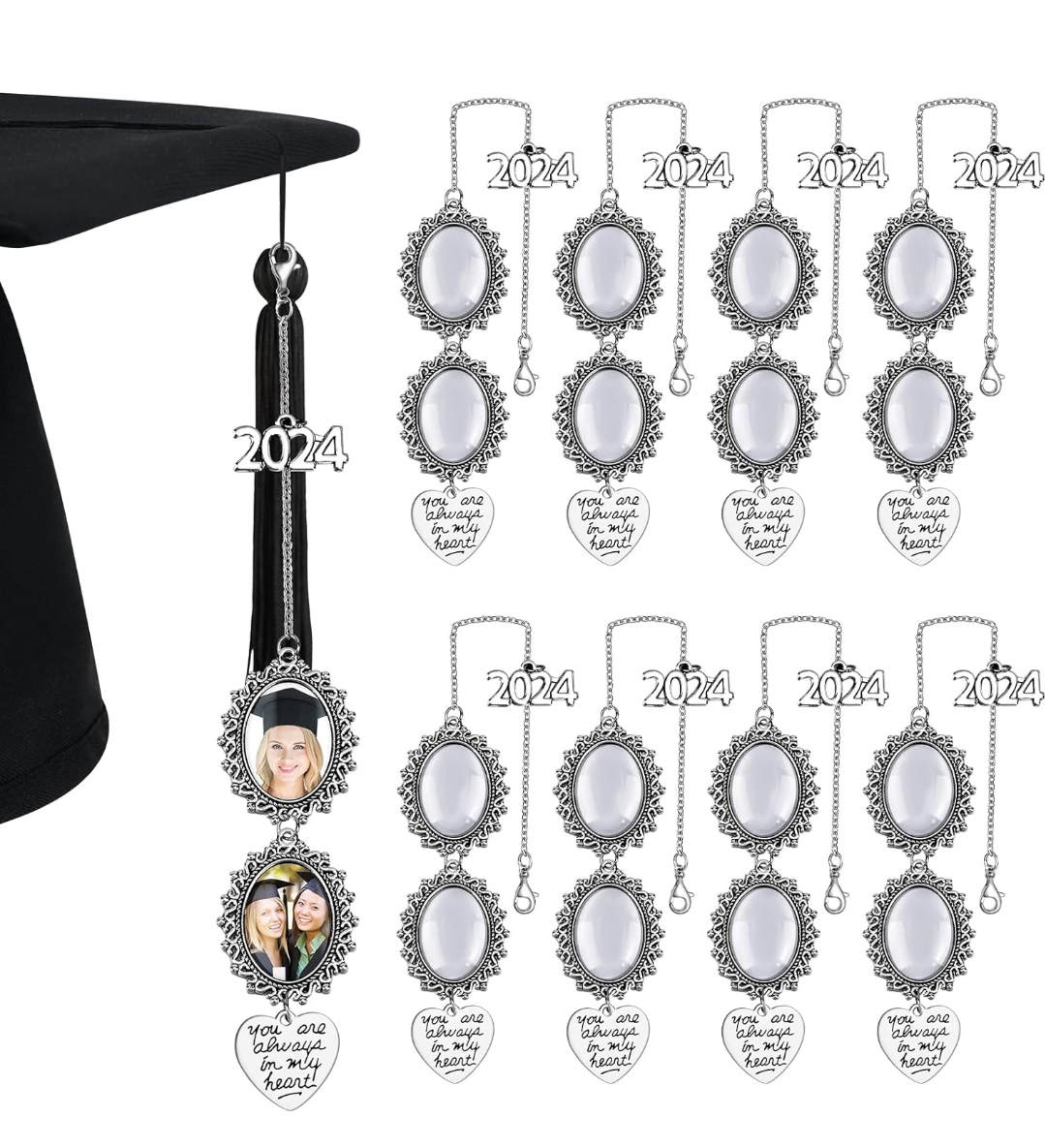 Memorial photo Charm Tassels